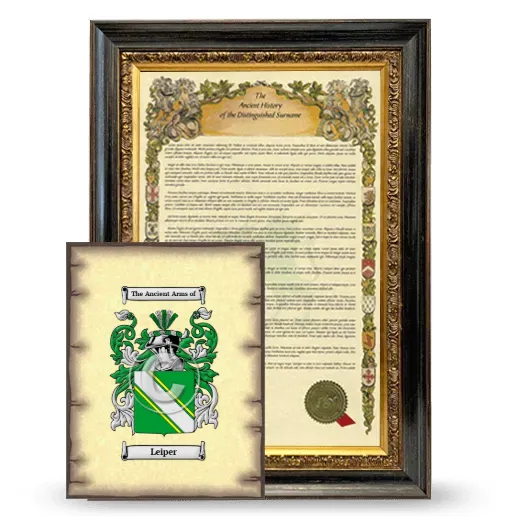 Leiper Framed History and Coat of Arms Print - Heirloom