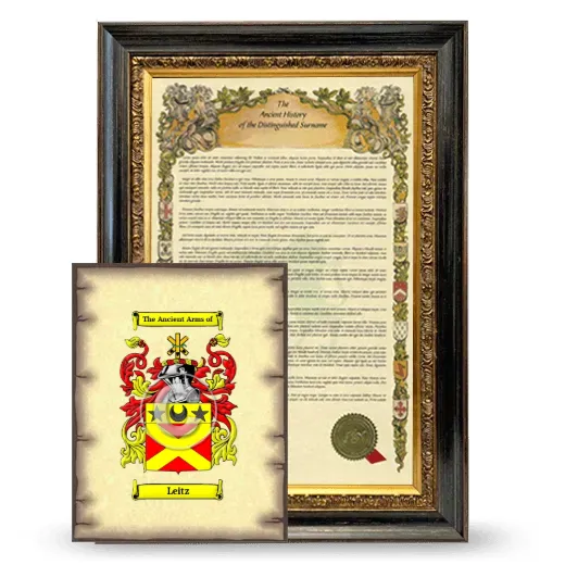 Leitz Framed History and Coat of Arms Print - Heirloom