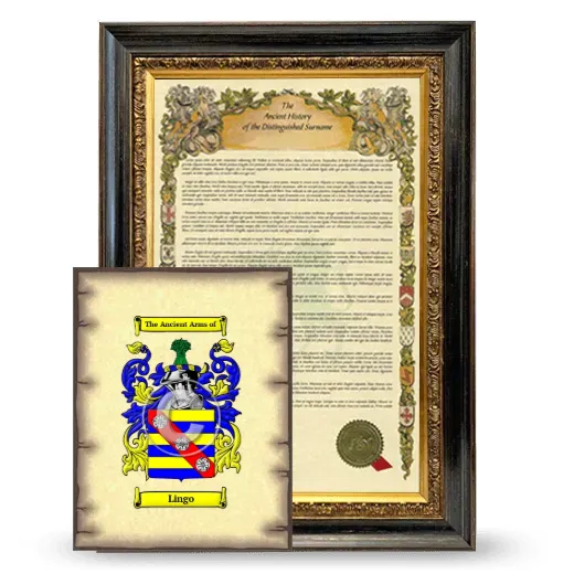 Lingo Framed History and Coat of Arms Print - Heirloom