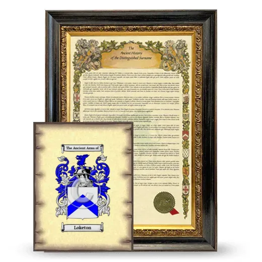 Loketon Framed History and Coat of Arms Print - Heirloom
