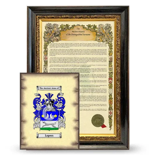 Lopers Framed History and Coat of Arms Print - Heirloom