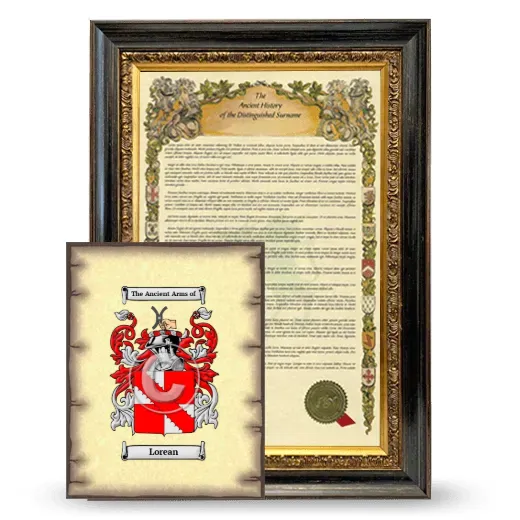 Lorean Framed History and Coat of Arms Print - Heirloom