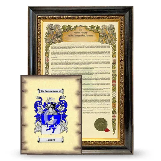 Lovera Framed History and Coat of Arms Print - Heirloom