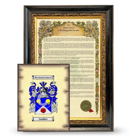 Lueders Framed History and Coat of Arms Print - Heirloom