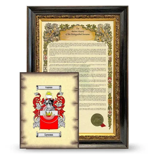 Lysons Framed History and Coat of Arms Print - Heirloom