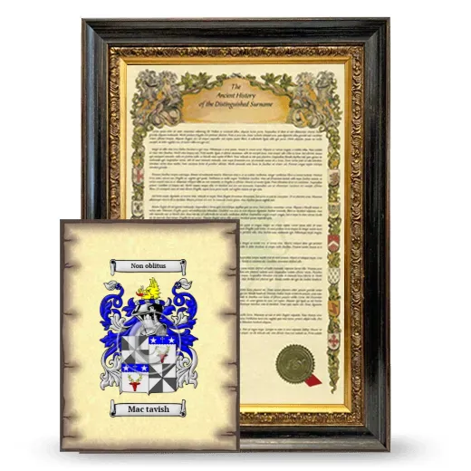 Mac tavish Framed History and Coat of Arms Print - Heirloom