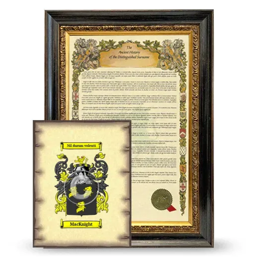 MacKnight Framed History and Coat of Arms Print - Heirloom