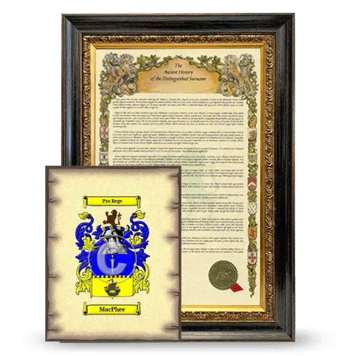 MacPhee Framed History and Coat of Arms Print - Heirloom