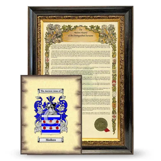 Madura Framed History and Coat of Arms Print - Heirloom