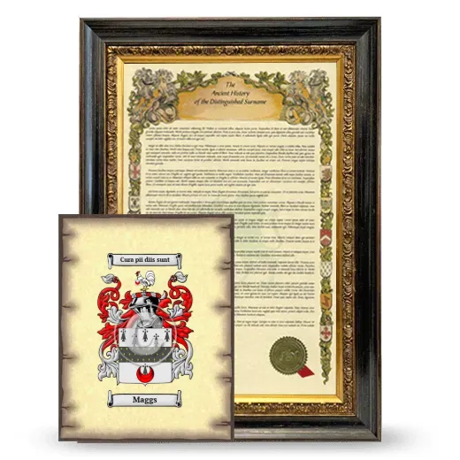 Maggs Framed History and Coat of Arms Print - Heirloom