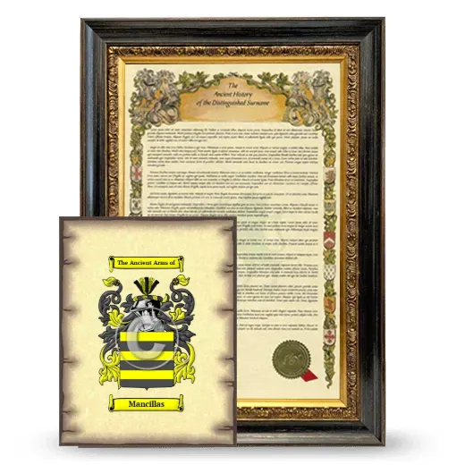 Mancillas Framed History and Coat of Arms Print - Heirloom