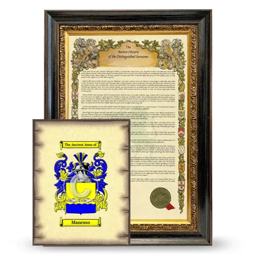Mancuso Framed History and Coat of Arms Print - Heirloom