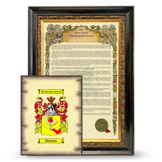 Mantoan Framed History and Coat of Arms Print - Heirloom