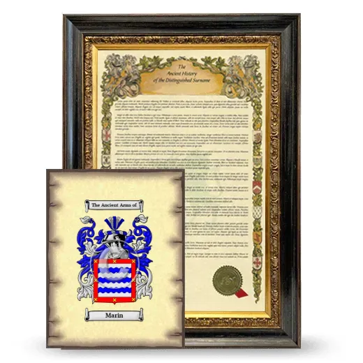Marin Framed History and Coat of Arms Print - Heirloom