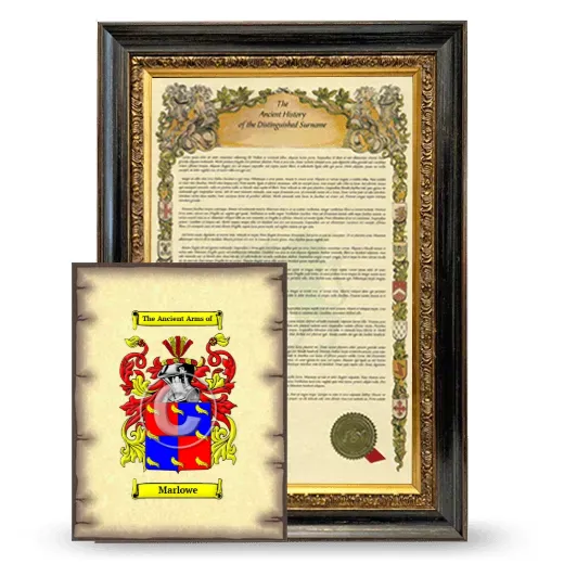 Marlowe Framed History and Coat of Arms Print - Heirloom