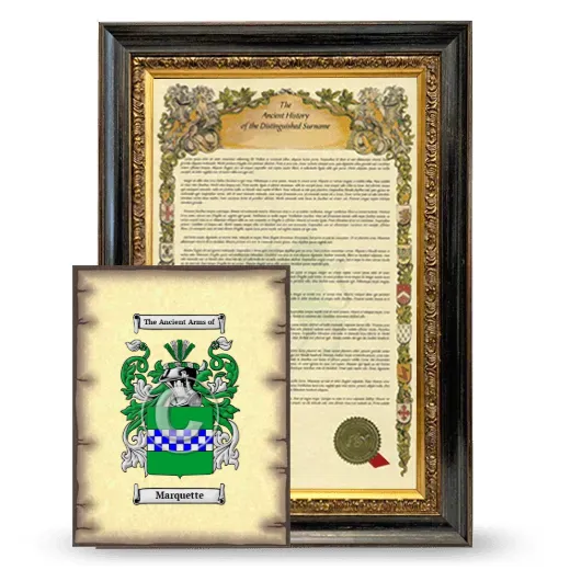 Marquette Framed History and Coat of Arms Print - Heirloom
