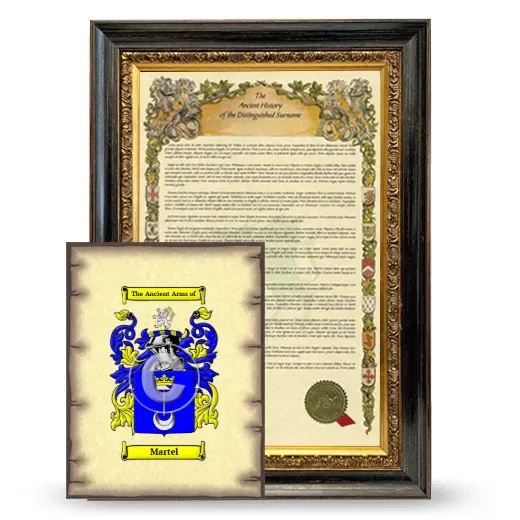 Martel Framed History and Coat of Arms Print - Heirloom