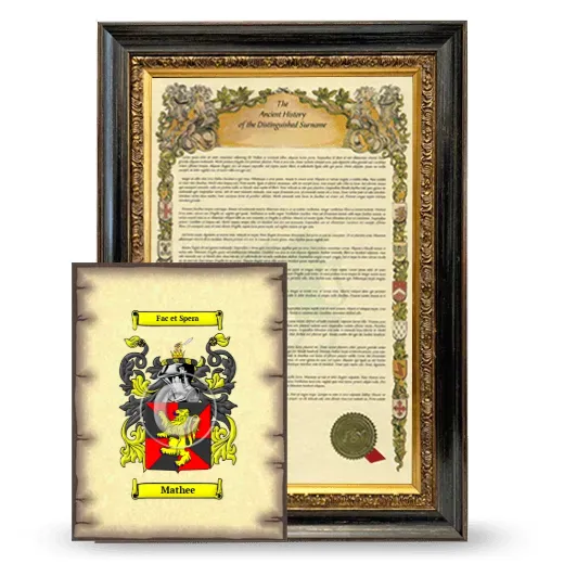 Mathee Framed History and Coat of Arms Print - Heirloom
