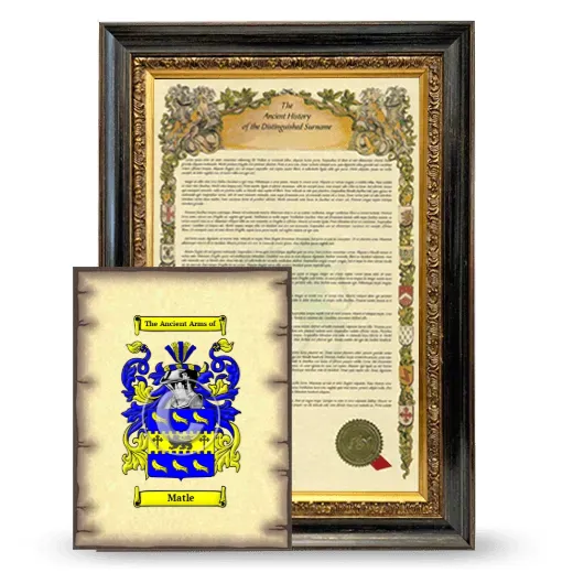 Matle Framed History and Coat of Arms Print - Heirloom