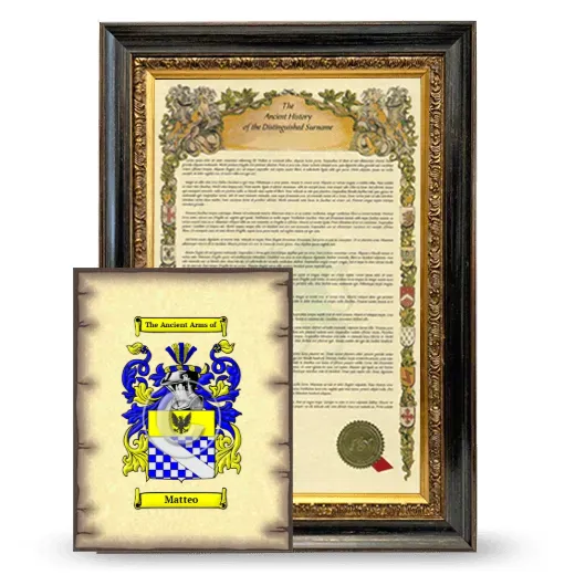 Matteo Framed History and Coat of Arms Print - Heirloom