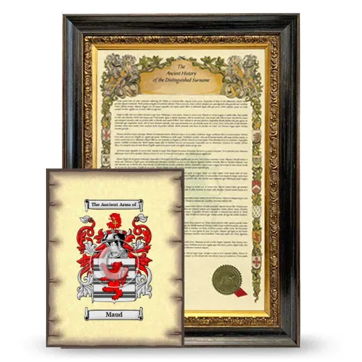 Maud Framed History and Coat of Arms Print - Heirloom