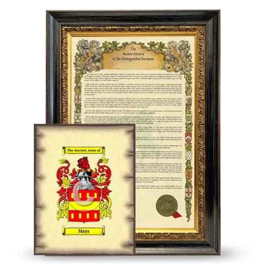 Mays Framed History and Coat of Arms Print - Heirloom
