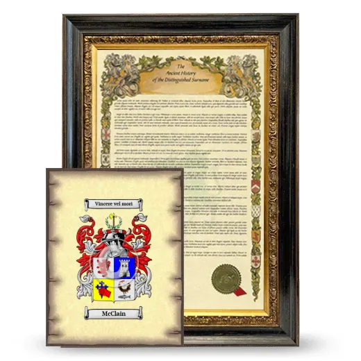 McClain Framed History and Coat of Arms Print - Heirloom