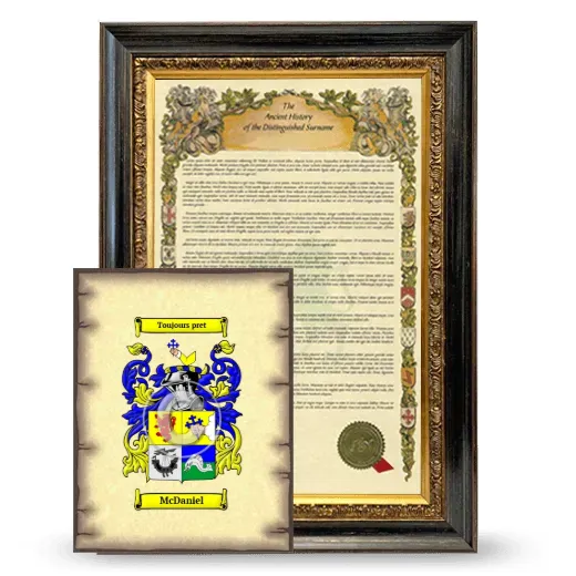 McDaniel Framed History and Coat of Arms Print - Heirloom