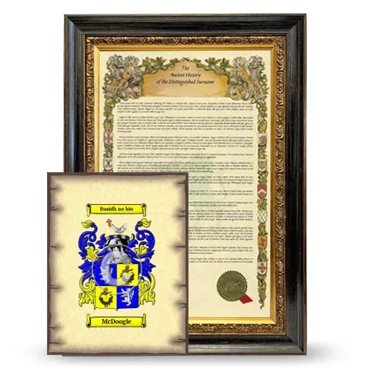 McDoogle Framed History and Coat of Arms Print - Heirloom