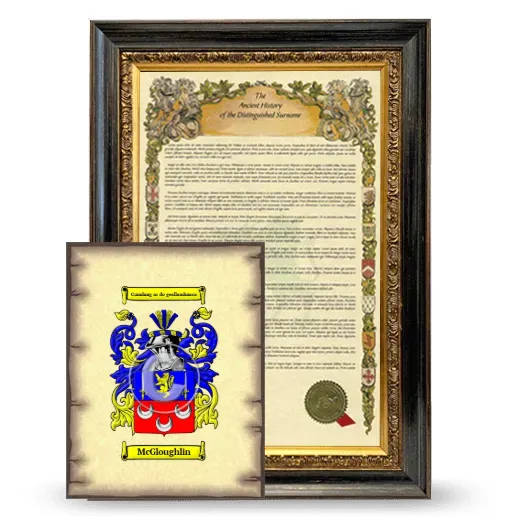 McGloughlin Framed History and Coat of Arms Print - Heirloom
