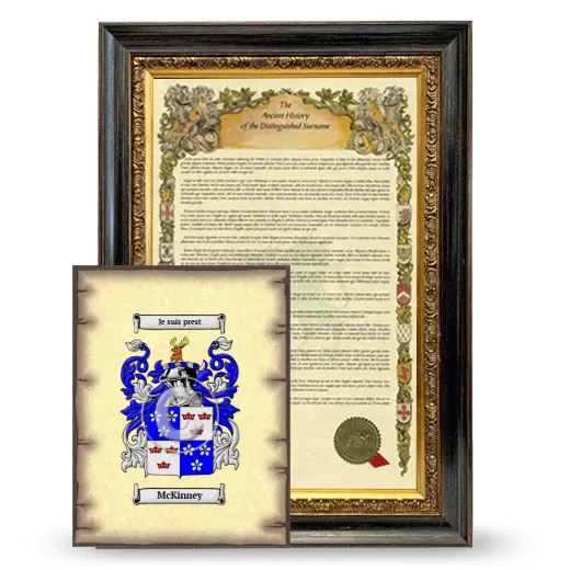 McKinney Framed History and Coat of Arms Print - Heirloom