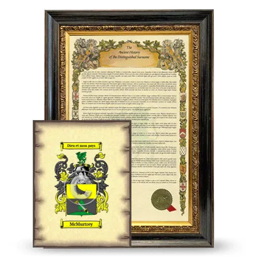 McMurtrey Framed History and Coat of Arms Print - Heirloom