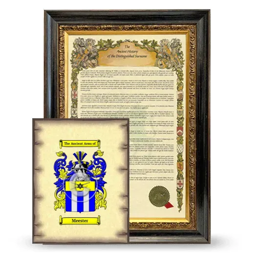 Meester Framed History and Coat of Arms Print - Heirloom