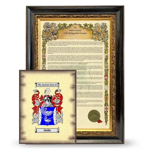 Mellis Framed History and Coat of Arms Print - Heirloom