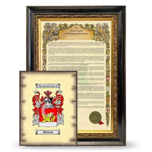 Mertens Framed History and Coat of Arms Print - Heirloom