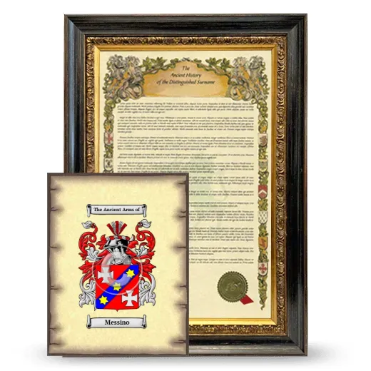 Messino Framed History and Coat of Arms Print - Heirloom