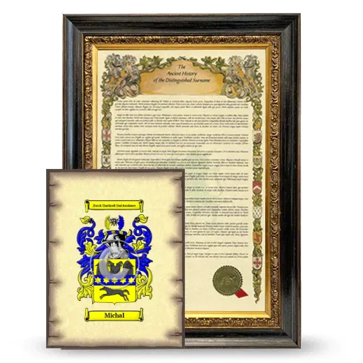 Michal Framed History and Coat of Arms Print - Heirloom