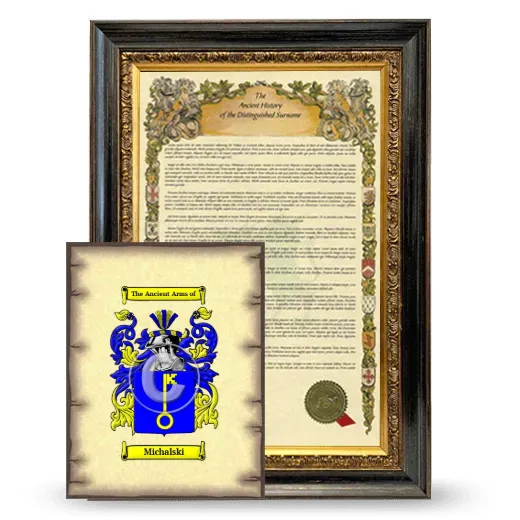 Michalski Framed History and Coat of Arms Print - Heirloom