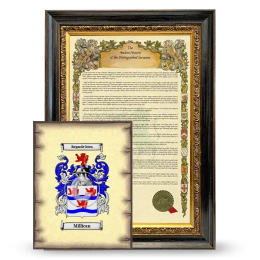 Millican Framed History and Coat of Arms Print - Heirloom