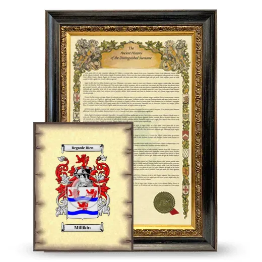 Millikin Framed History and Coat of Arms Print - Heirloom