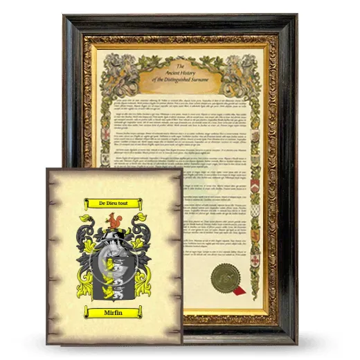 Mirfin Framed History and Coat of Arms Print - Heirloom
