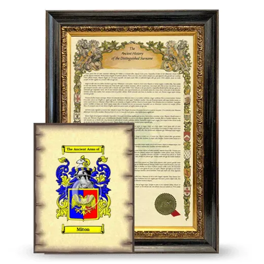 Miton Framed History and Coat of Arms Print - Heirloom