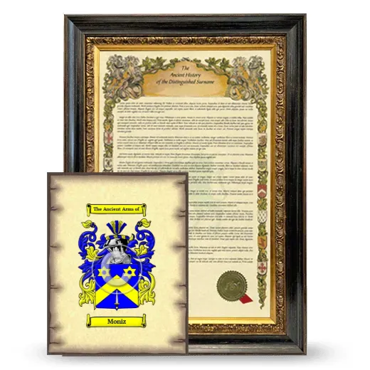 Moniz Framed History and Coat of Arms Print - Heirloom