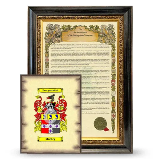 Montey Framed History and Coat of Arms Print - Heirloom