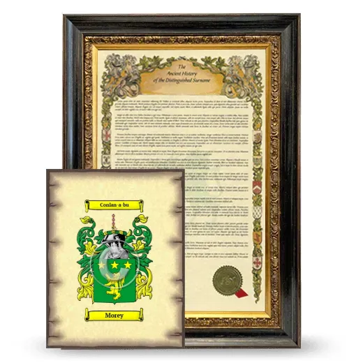 Morey Framed History and Coat of Arms Print - Heirloom