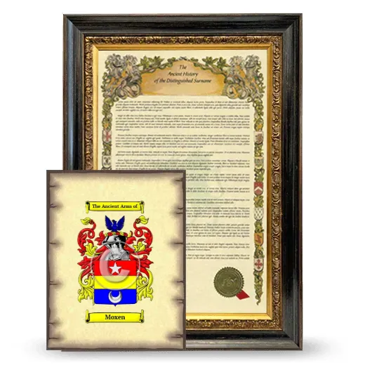 Moxen Framed History and Coat of Arms Print - Heirloom