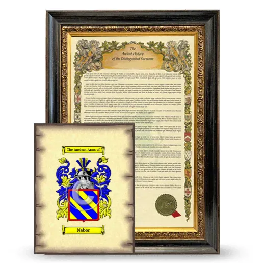 Nabor Framed History and Coat of Arms Print - Heirloom