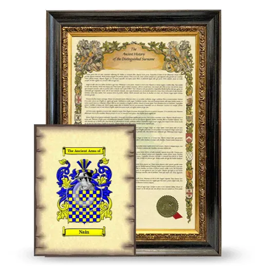 Nain Framed History and Coat of Arms Print - Heirloom