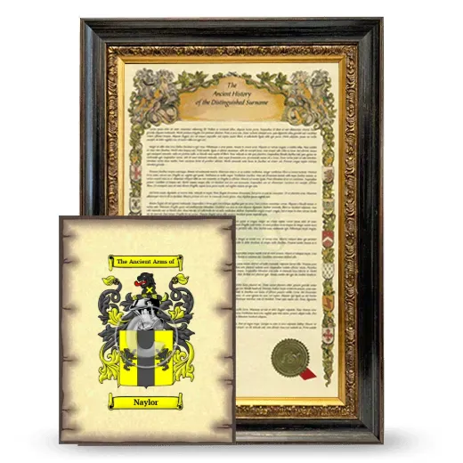 Naylor Framed History and Coat of Arms Print - Heirloom
