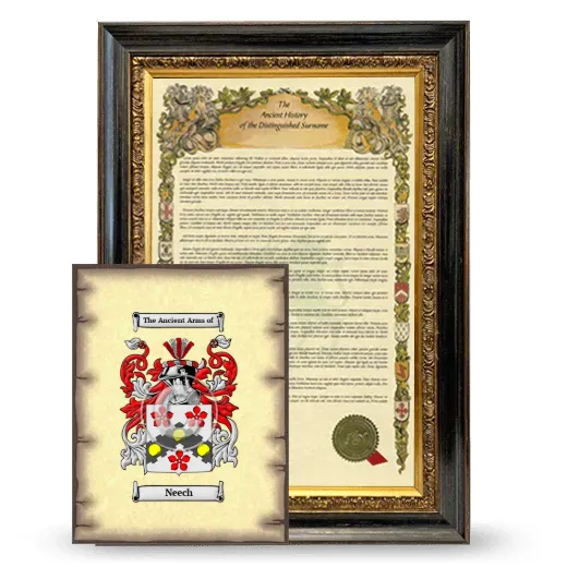 Neech Framed History and Coat of Arms Print - Heirloom